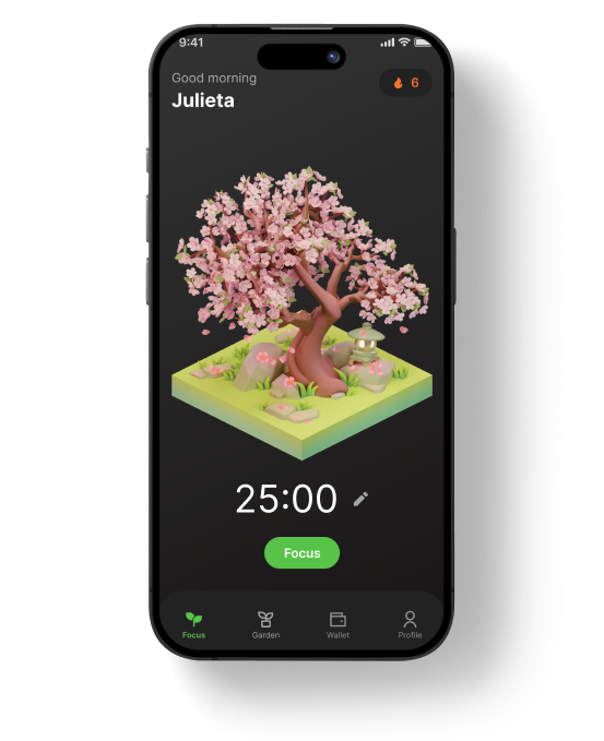 Designing a web3 app that turns screen time control into a growing digital garden