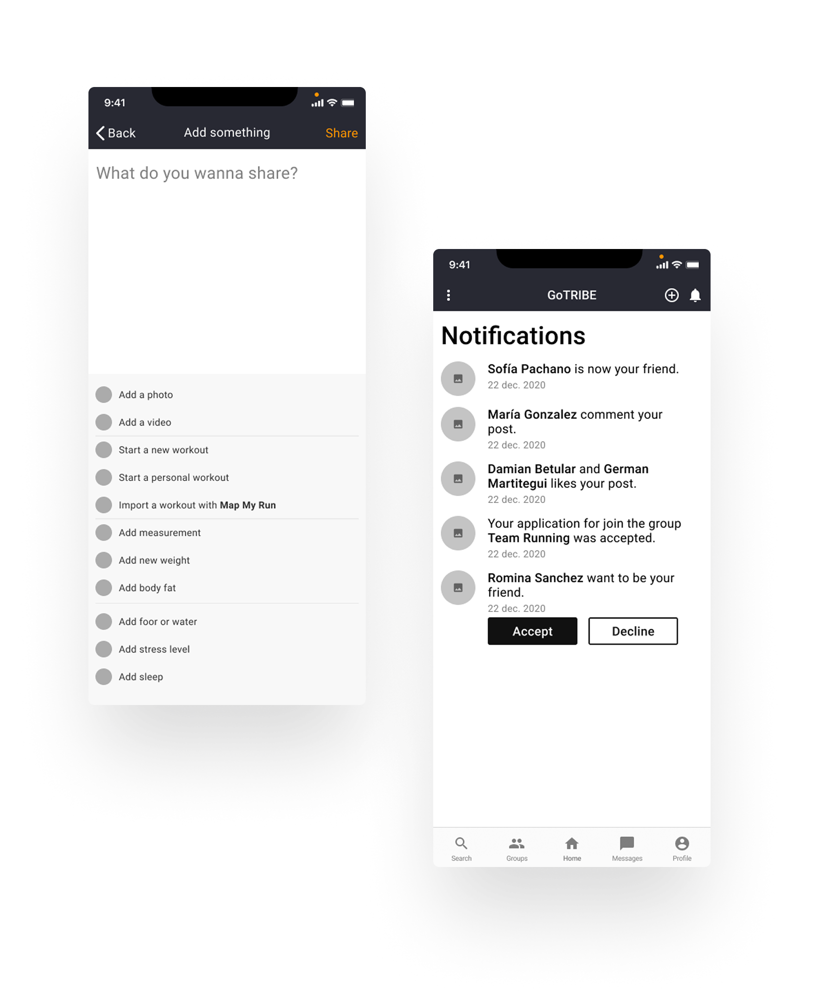 Designing wireframes for a fitness platform where working out feels better together - Gallery image 1