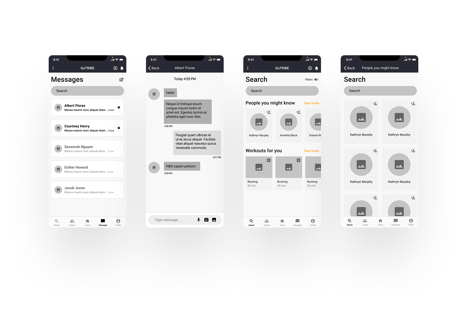 Designing wireframes for a fitness platform where working out feels better together - Gallery image 2